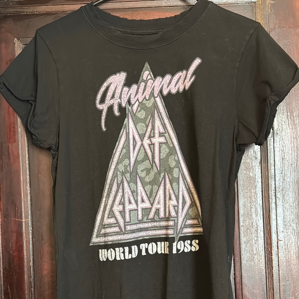 Def Leppard World Tour 1988 Black T-Shirt